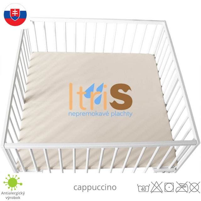 Cappuccino jersey napínacia plachta do ohrádky - klasická (premokavá) 100% bavlna